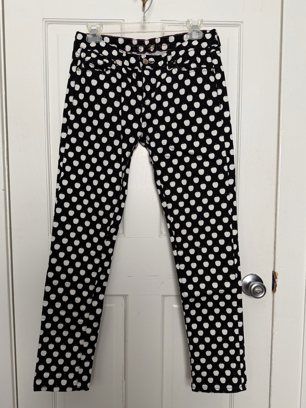 kate spade Broome Street Apple Print Skinny Jeans Size 29